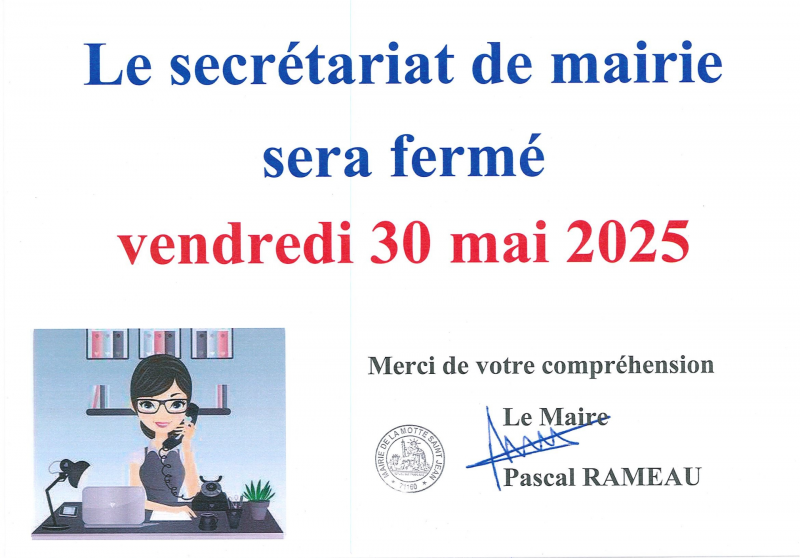 affiche fermeture mairie